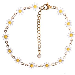 Enkelketting met Witte Zonnebloem Ontwerp