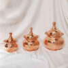 Handgemaakte Koperen Opbergpot – Set van 3