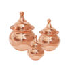 Handgemaakte Koperen Opbergpot – Set van 3