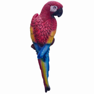 Decoratief Dierbeeld Wandgemonteerde Papegaai Beeld – Tropische Vogelkunst