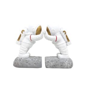Astronaut Ontwerp Polyester Boekensteun – Zilver