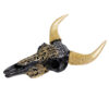 Decoratieve stierenschedel met gouden hoorns – western stijl