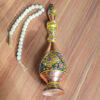 Decoratieve Koperen Fles Handgemaakt & Gehamerd met Handgeschilderd Ontwerp