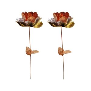 Handgemaakt Decoratief Koperen Bloemstuk – Elegante Bloemkunst voor Huisdecoratie (x2)