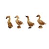 Set van 4 Decoratieve Eendenbeeldjes – Keramiek & Hars