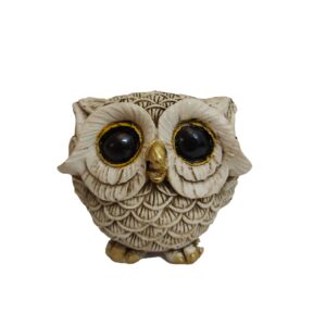 Decoratieve Uilen Beeldjes – Witte Vogelkunst (Set van 3)