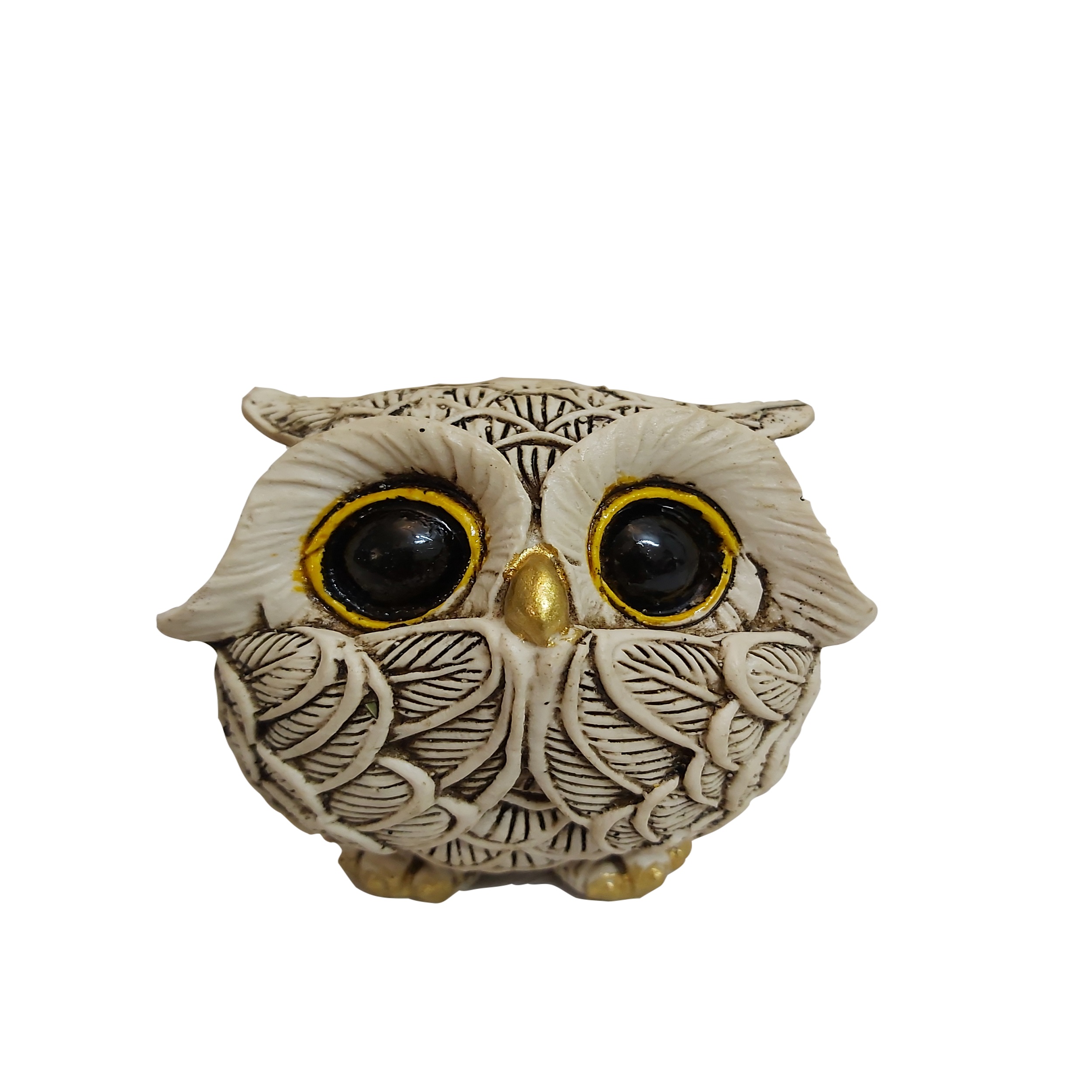 Decoratieve Uilen Beeldjes – Witte Vogelkunst (Set van 3)