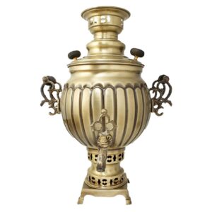 Perzische messing samovar decoratieve houtskool-theemaker 3.4 liter