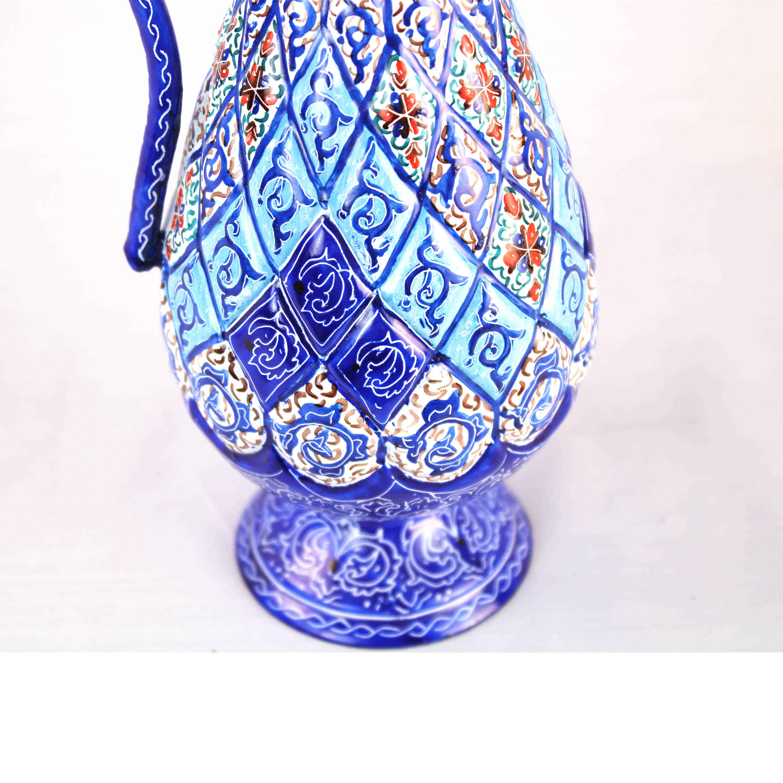 Decoratieve Kruik Handbeschilderd met Perzische Minakari & Koper
