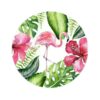 Decoratief Aardewerken Bord Handgeschilderd met Flamingo Ontwerp
