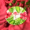 Decoratief Aardewerken Bord Handgeschilderd met Flamingo Ontwerp