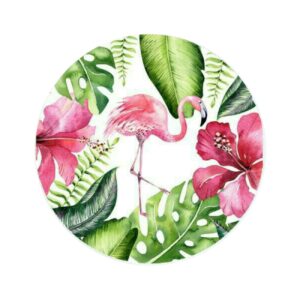 Decoratief Aardewerken Bord Handgeschilderd met Flamingo Ontwerp