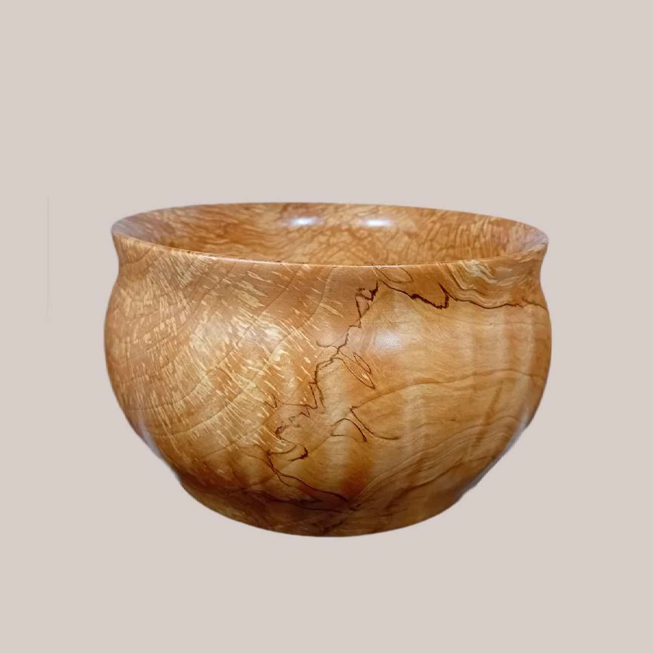 Decoratieve Houten Kom Handgemaakt in Rustieke Stijl