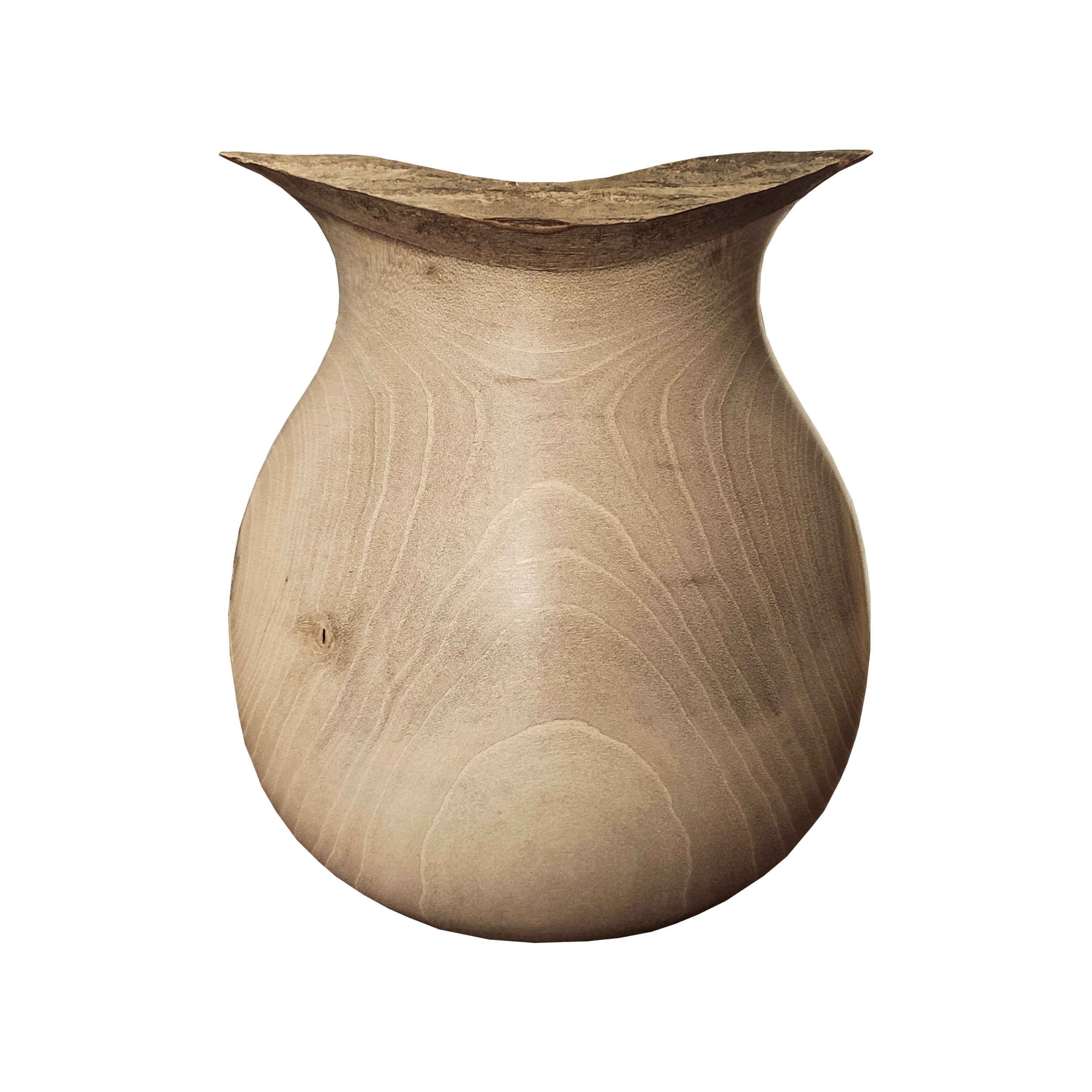 Set handgemaakte decohouten vazen, meesterlijk van massief natuurlijk hout vervaardigd voor een minimalistische esthetiek