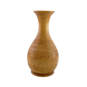 Handgemaakte Mini Bloemenvaas van Massief Hout – Set van 2