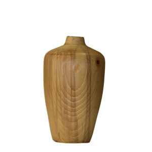 Handgemaakte Decoratieve Houten Knopvaas – Set van 2