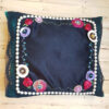 Geborduurde Kussenhoes – Handgemaakt Navy Blauw