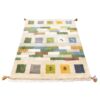 Handgeknoopt Perzisch Kheshti Gabbeh tapijt - Geometrisch, Crème, Wol