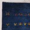 Handgeknoopt Perzisch minimalistisch Gabbeh tapijt - Effen, Marineblauw, Wol