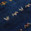 Handgeknoopt Perzisch minimalistisch Gabbeh tapijt - Effen, Marineblauw, Wol
