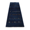 Handgeknoopt Perzisch minimalistisch Gabbeh tapijt - Effen, Marineblauw, Wol