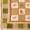 Handgeknoopt Perzisch geometrisch Gabbeh tapijt - Geruit, Crème, Wol