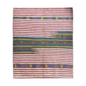 Echt handgeknoopt Perzisch gestreept Gabbeh tapijt – Rood, Premium wol