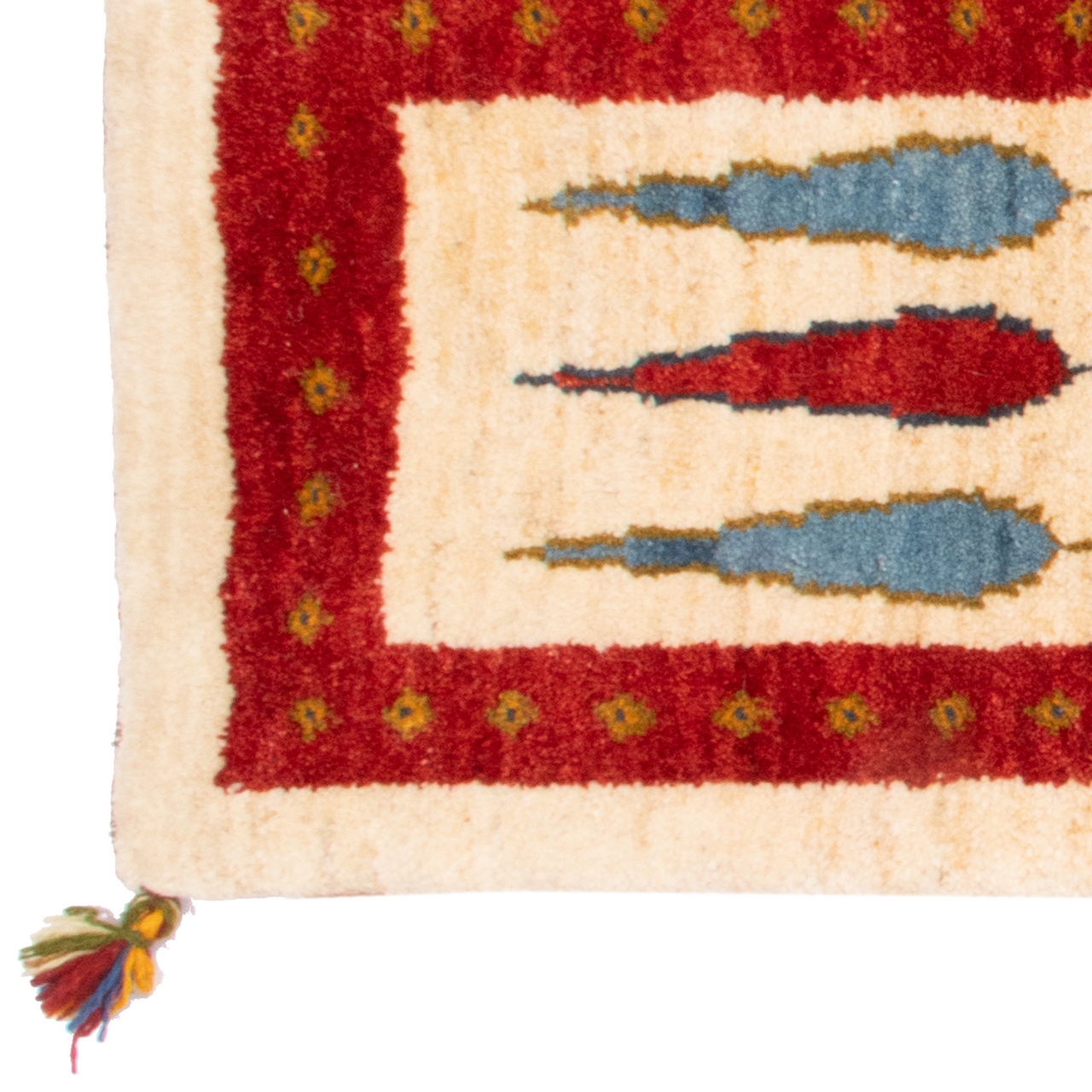Handgeknoopt Perzisch levensboom Gabbeh loper – Rood, Wol