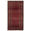 Handgeknoopt Perzisch Baluchistan Tribaal Tapijt (Bukhara Design) - Kastanjebruine Wol
