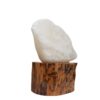 Perzische zoutlamp met houten basis – Artistiek ontwerp