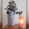 Perzische zoutlamp met houten basis – Steenontwerp