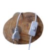 Perzische zoutlamp met houten basis – Artistiek ontwerp