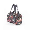 Klassieke Satchel Tas met Bloemen – Zwart