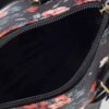 Klassieke Satchel Tas met Bloemen – Zwart