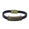 Islamitische Armband met Leer Ya Qamar Banihashim voor Mannen