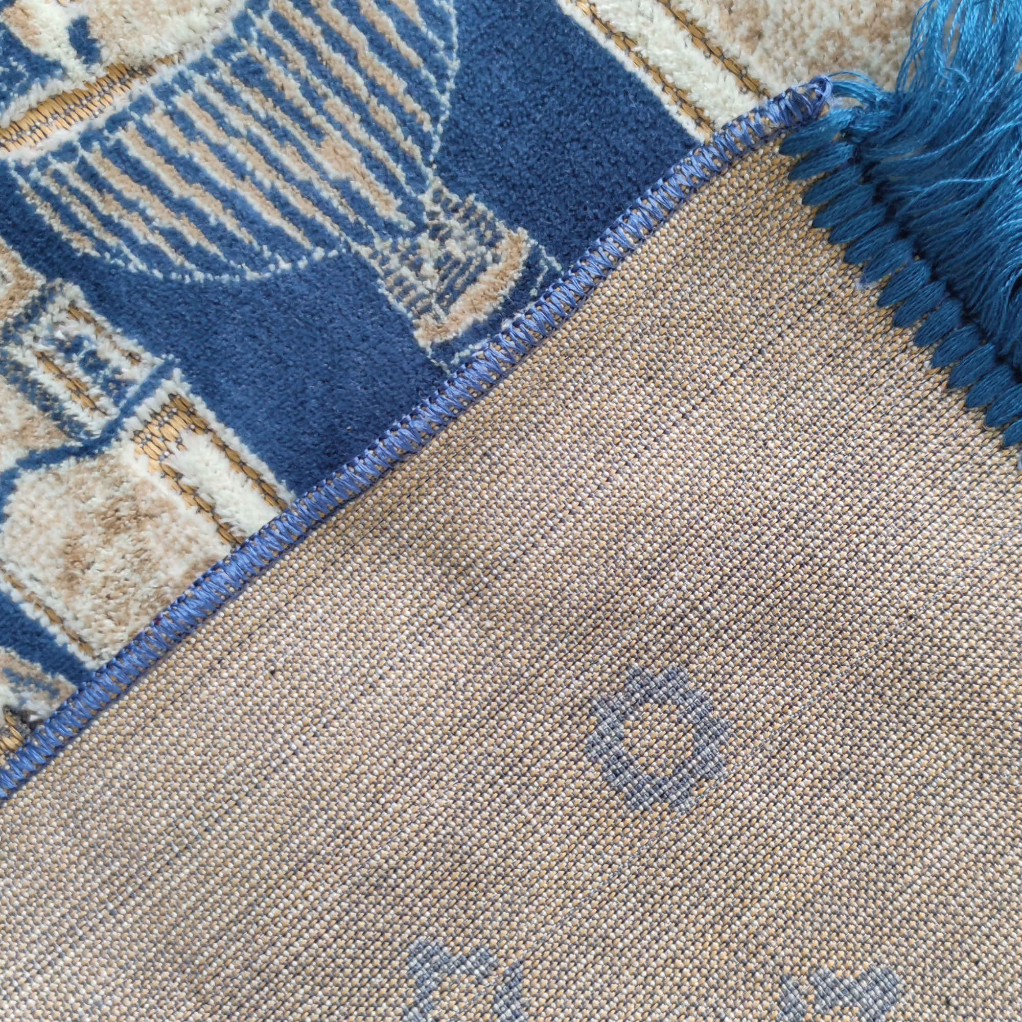 Islamitisch Gewatteerd Gebedskleed Janamaz Sajadah Gonbad Blauw
