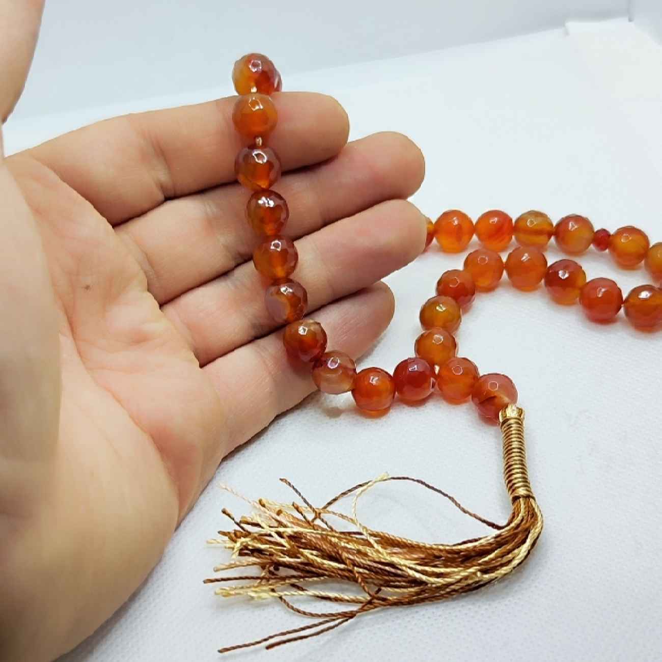 Islamitische Jemenitische Hakik Rozenkrans met 33 Gebedskralen Tasbih