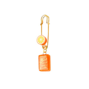 Islamitische Veiligheidsspeld Broche voor Pasgeborene in Fantasie Oranje Ontwerp