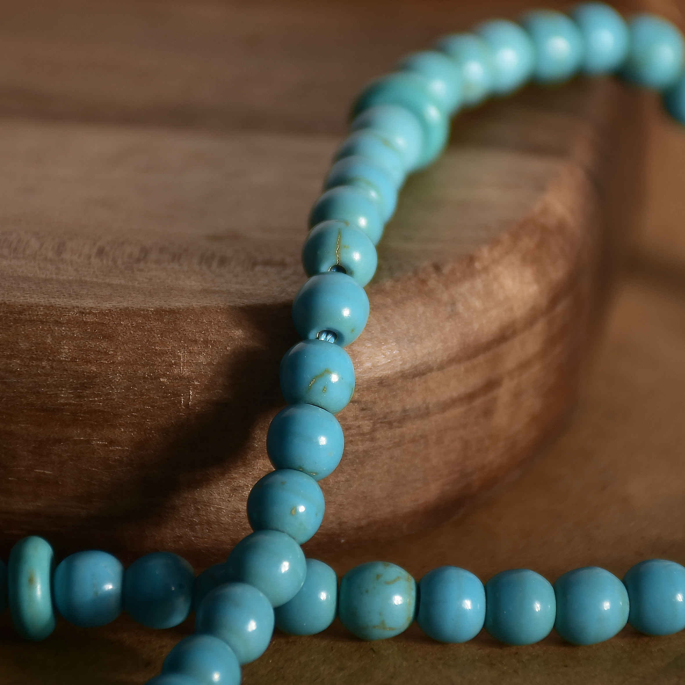 Islamitische Rozenkrans Gemaakt met Industriële Turkoois 33 Gebedskralen Tasbih