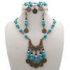 Turkoois Sieradenset – Blauwe Stenen & Munten