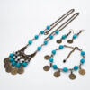 Turkoois Sieradenset – Blauwe Stenen & Munten