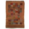 Echt handgeknoopt Perzisch geometrisch Gabbeh tapijt - Geruit, Bruin, Wol