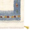 Authentiek handgeknoopt Perzisch minimalistisch Gabbeh tapijt - Met rand, Wit, Wol