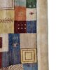 Echt handgeknoopt Perzisch Kheshti Gabbeh tapijt - Geometrisch met rand, Crème, Wol