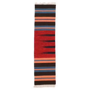 Perzische Kilim Loper Isfahan Handgeweven – Gestreepte Rode Loper