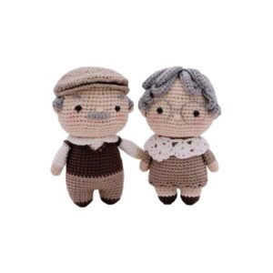 Amigurumi handgemaakte gehaakte pop grootouders