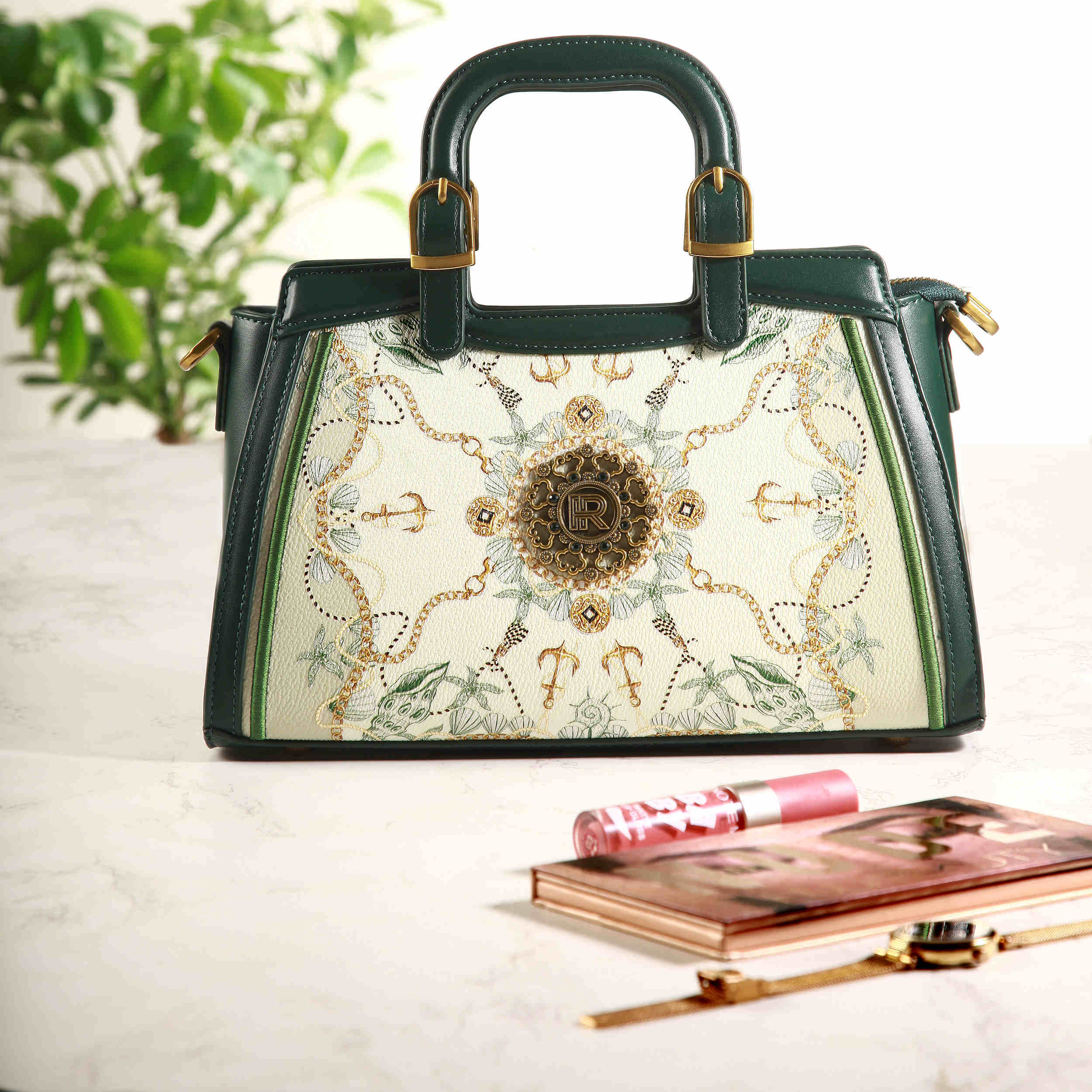 Leren Satchel Tas met Dubbele Handvatten – Model Phosphoric