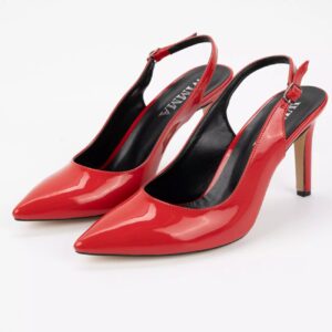 Leren Pumps met Hoge Hakken en Puntneus voor Dames