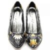 Leren Hoge Hak Schoenen voor Dames Model Winter Flower