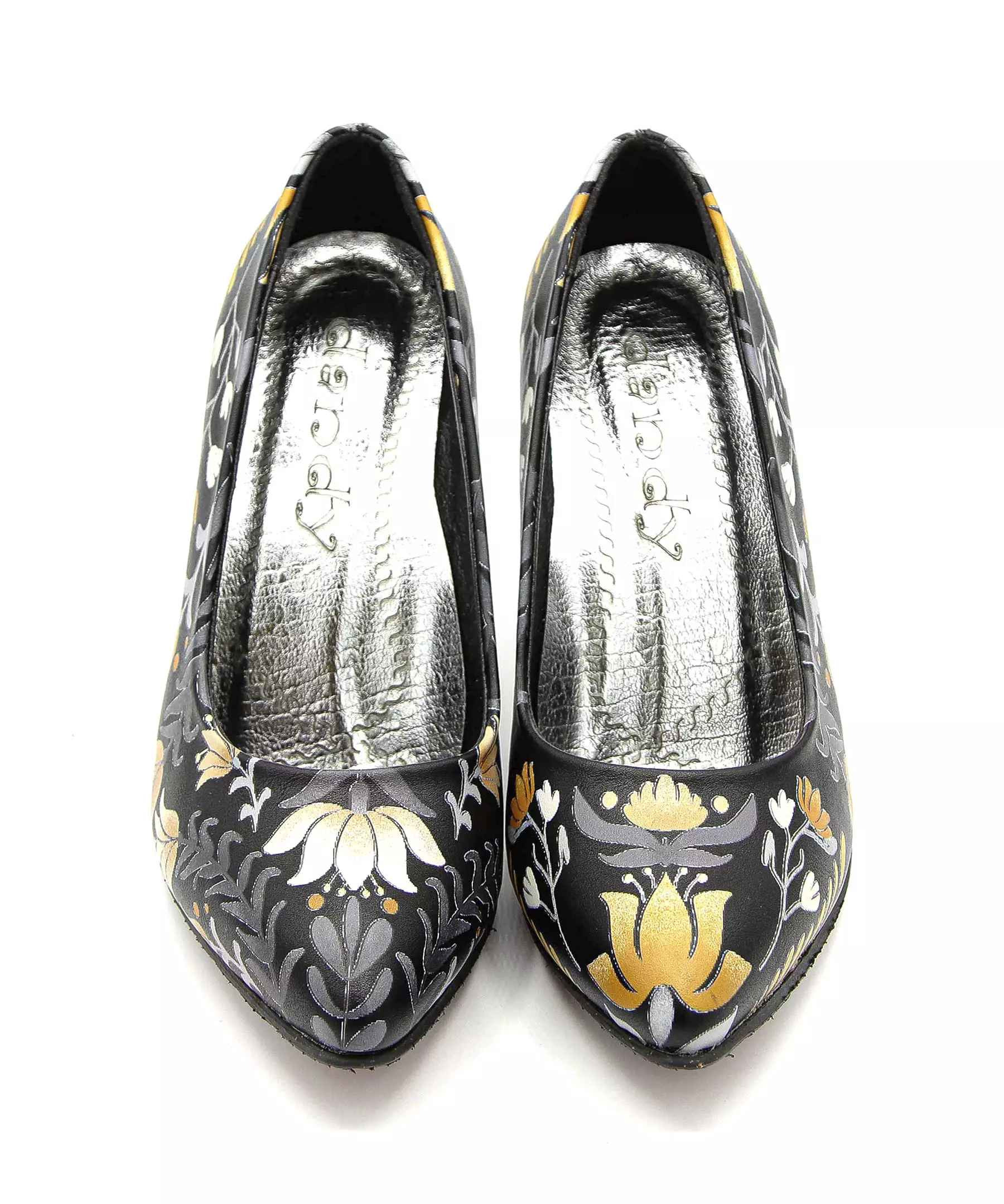 Leren Hoge Hak Schoenen voor Dames Model Winter Flower